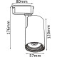 Трековый светильник Crystal Lux CLT 0.31 007 10W BL Черный