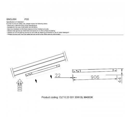 Трековый светильник Crystal Lux CLT 0.33 001 30W BL M4000K Черный