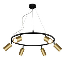 Подвесной светильник Crystal Lux CLT 015C6 D600 BL-GO Черный Золото