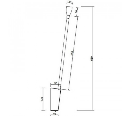 Настенный светильник Crystal Lux CLT 213W BL Черный