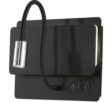 Настенный светильник Crystal Lux CLT 226W250USB BL Хром Черный