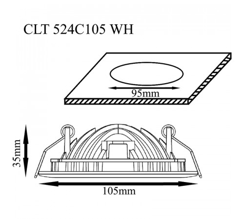 Встраиваемый светильник Crystal Lux CLT 524C105 WH Белый