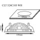 Встраиваемый светильник Crystal Lux CLT 524C105 WH Белый