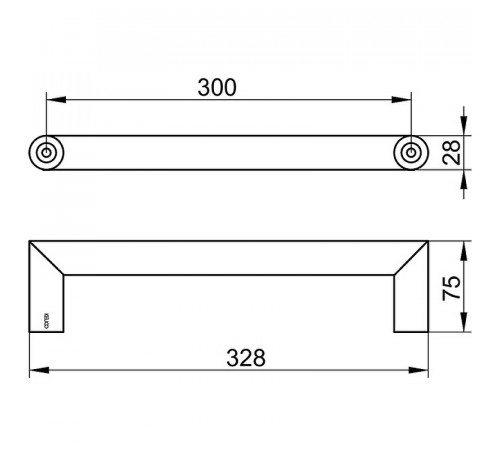 Поручень Keuco Collection Reva 12807 370000 Черный матовый