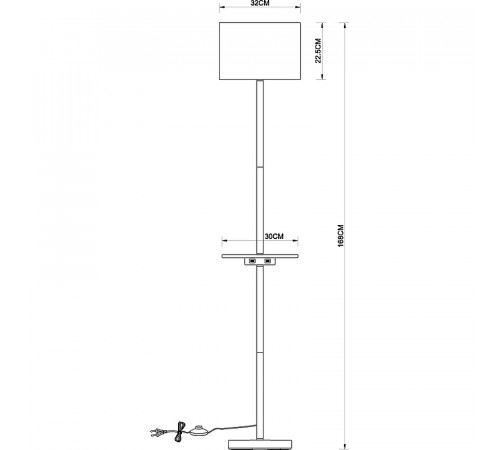 Торшер Artelamp Combo A4056PN-1WH Белый