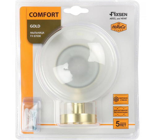 Мыльница Fixsen Comfort Gold FX-87008 Золото матовое