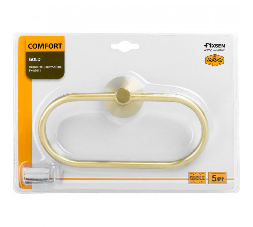 Кольцо для полотенец Fixsen Comfort Gold FX-87011 Золото матовое