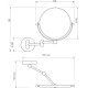 Косметическое зеркало Migliore Complementi 21987 с увеличением Медь