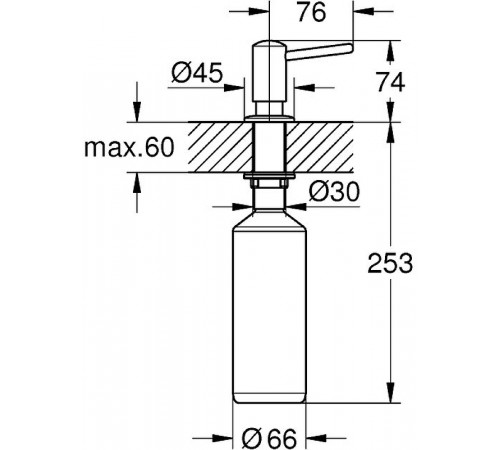 Дозатор жидкого мыла Grohe Contemporary 40536000 Хром