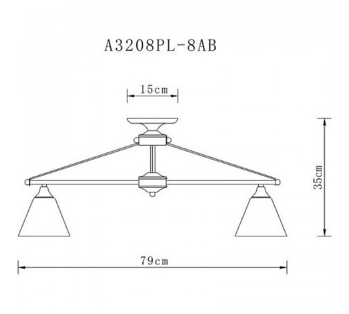 Люстра Artelamp Copter A3208PL-8AB Белая Античная бронза