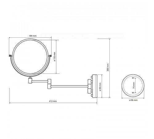 Косметическое зеркало Bemeta Cosmetic mirrors 106101697 Бронза