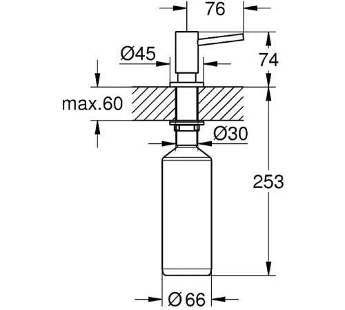 Дозатор жидкого мыла Grohe Cosmopolitan 40535DC0 Суперсталь