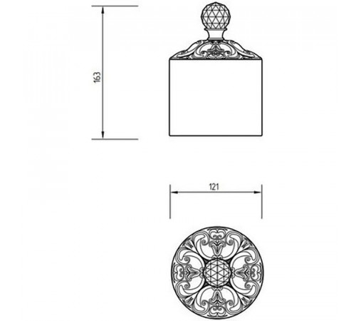 Контейнер для хранения Migliore Cristalia 16792 Хром с кристаллом Swarovski