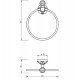 Кольцо для полотенец Migliore Cristalia 16773 Бронза с кристаллом Swarovski