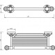 Полка для полотенец Migliore Cristalia 16808 Хром с кристаллами Swarovski