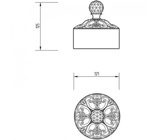 Контейнер для хранения Migliore Cristalia 16761 Бронза с кристаллом Swarovski