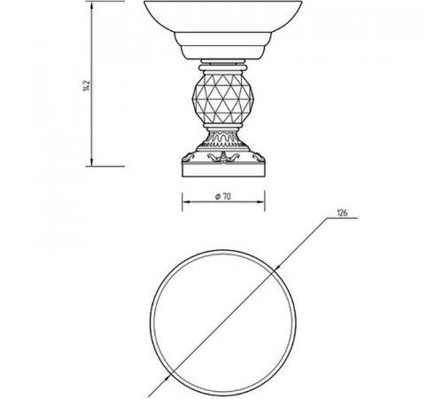 Мыльница Migliore Cristalia 16759 Бронза с кристаллом Swarovski