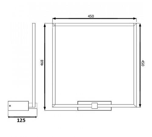 Настенный светильник Crystal Lux CLT 231W450 BL Черный