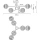 Люстра Artelamp Delacrua A7770PL-6PB Прозрачная Полированная медь