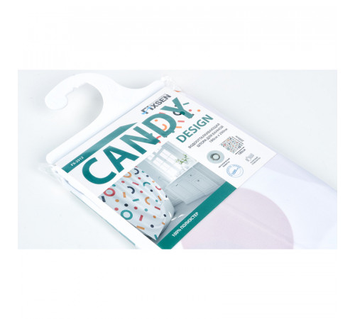 Шторка для ванны Fixsen Design Candy FX-2512 180х200 Белая с разноцветными фигурами