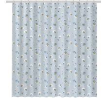 Шторка для ванны Fixsen Design Garden FX-1509 180х200 Голубая с цветами