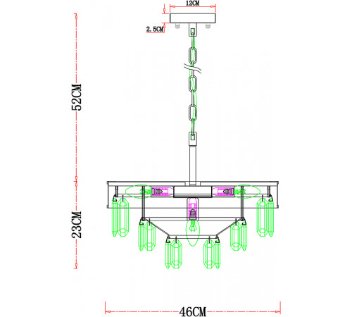 Люстра Artelamp Diadem A1002LM-6CC Белая Прозрачная Хром