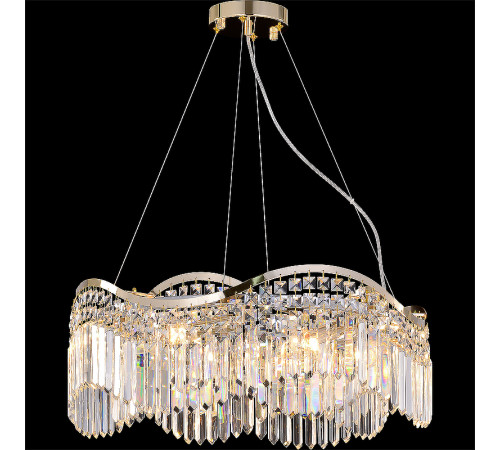 Люстра Maytoni Diamant Crystal Gracia DIA201PL-08G Прозрачная Золото