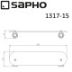 Стеклянная полка Sapho Diamond 1317-15 Хром