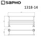 Полка для полотенец Sapho Diamond 1318-14 Бронза