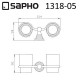 Стакан для зубных щеток Sapho Diamond 1318-05 двойной Бронза