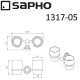 Стакан для зубных щеток Sapho Diamond 1317-05 двойной Хром