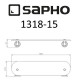 Стеклянная полка Sapho Diamond 1318-15 Бронза