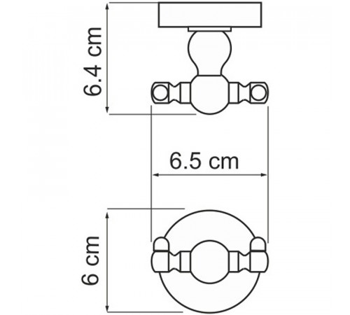 Двойной крючок WasserKRAFT Diemel K-2223D Хром