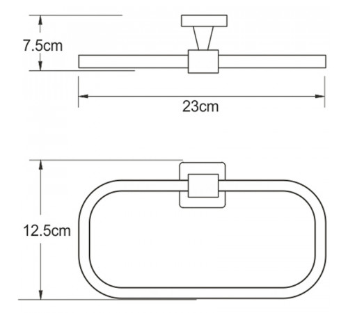 Кольцо для полотенец WasserKRAFT Dill K-3960 Хром