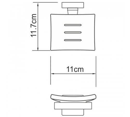 Мыльница WasserKRAFT Dill K-3929 Хром