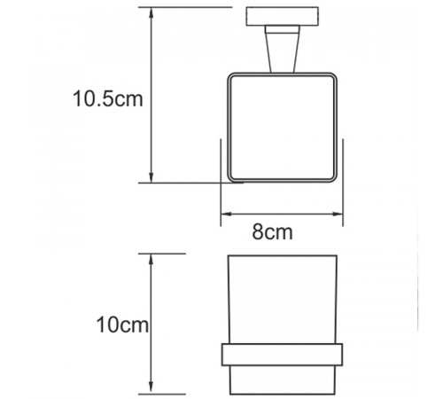 Стакан для зубных щеток WasserKRAFT Dill K-3928 Хром