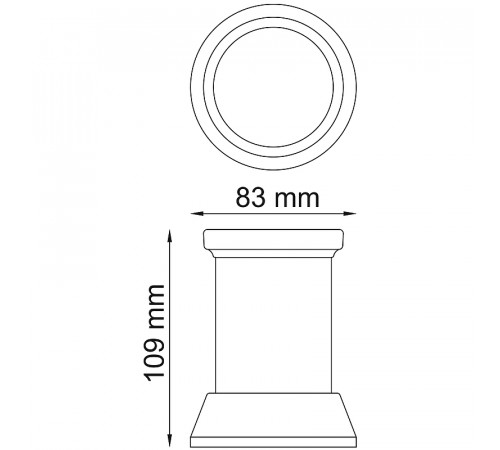 Стакан для зубных щеток WasserKRAFT Donau K-2428 Хром