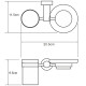Стакан для зубных щеток с мыльницей WasserKRAFT Donau K-9426 Хром