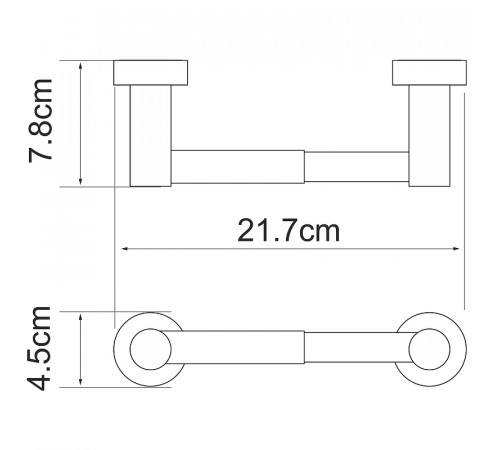 Держатель туалетной бумаги WasserKRAFT Donau K-9422 Хром