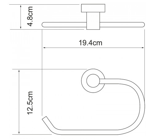 Полотенцедержатель WasserKRAFT Donau K-9460 Хром