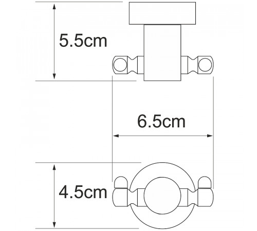 Двойной крючок WasserKRAFT Donau K-9423D Хром