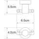 Двойной крючок WasserKRAFT Donau K-9423D Хром