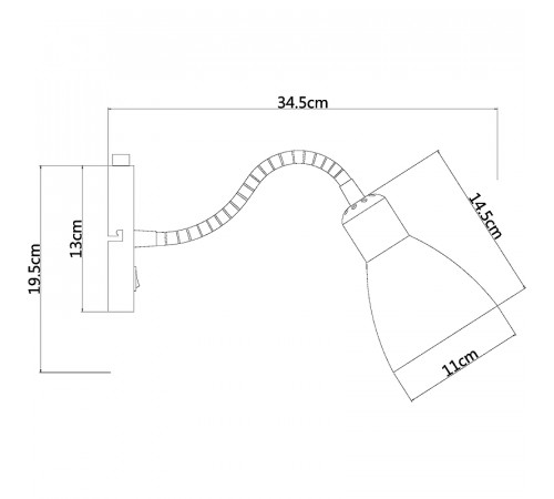 Настенный светильник Artelamp Dorm A1408AP-1WH Белый