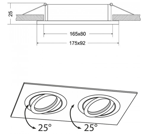 Встраиваемый светильник Maytoni Downlight Atom DL024-2-02B Черный