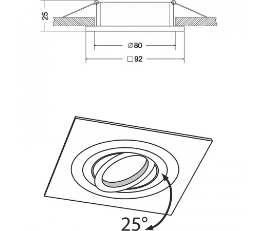 Встраиваемый светильник Maytoni Downlight Atom DL024-2-01S Серебро