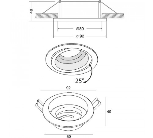 Встраиваемый светильник Maytoni Downlight Atom DL025-2-01W Белый