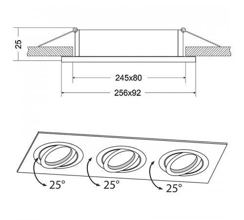 Встраиваемый светильник Maytoni Downlight Atom DL024-2-03B Черный