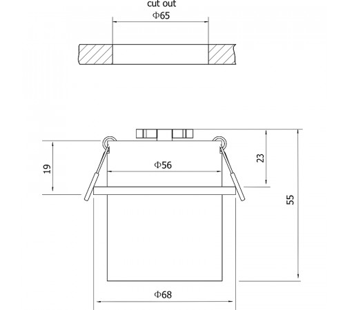 Встраиваемый светильник Maytoni Downlight Reif DL050-01B Черный