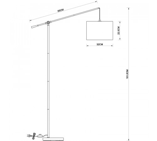 Торшер Artelamp Dylan A4054PN-1PB Белый Полированная медь