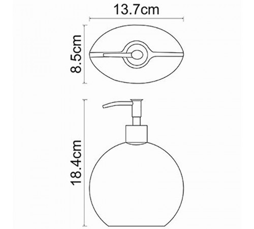 Дозатор для жидкого мыла WasserKRAFT Eider K-33399 Хром